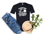 Camping Therapy Tent/White T-Shirt