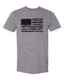 Black Distressed Flag T-Shirt