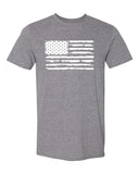 White Distressed Flag T-Shirt
