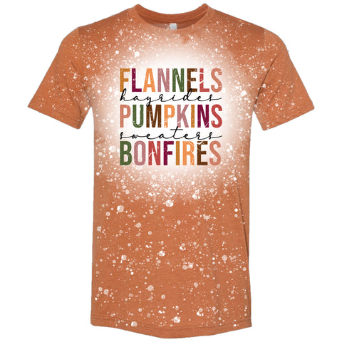 Flannels Hayrides Pumpkins Sweaters Bonfires T-shirt