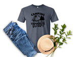 Camping Therapy Tent/Black T-Shirt