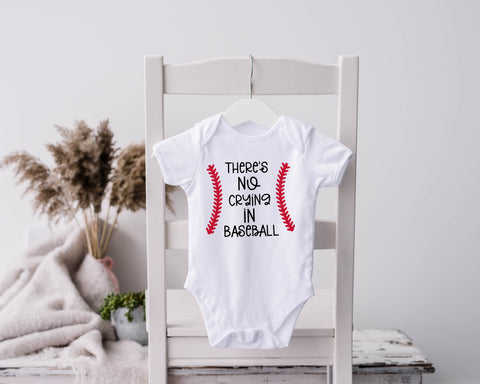 No Crying in Baseball Onesie