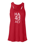 4th of July Ladies Gathered Back Tank Top