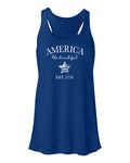 America Ladies Gathered Back Tank Top