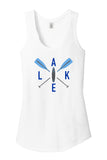 Lake SUP with Blue Paddles Ladies' Perfect Tri Racerback Tank