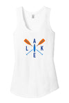 Lake SUP with Orange Paddles Ladies' Perfect Tri Racerback Tank Template