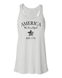 America Ladies Gathered Back Tank Top