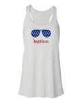 'Merica Ladies Gathered Back Tank Top