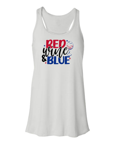 Red Wine & Blue Ladies Gathered Back Tank Top
