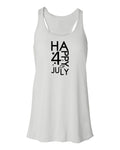 4th of July Ladies Gathered Back Tank Top